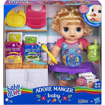 Baby Alive Adore Manger Poupee Cheveux Blonds - B4W6KOUCD