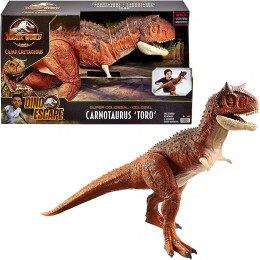 Jurassic World : la Colo du Crétacé grande figurine articulée dinosaure Carnotaurus Toro Super Colossal 91 cm de long jouet pour enfant HBY86 - BQA59ZEXL
