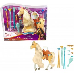 ​Spirit L'indomptable coffret Miradero figurine cheval Chica Linda avec longue crinière à coiffer et accessoires fidèles au film jouet pour enfant GXF71 - BN6D4UUXM
