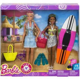 Barbie Pink Passport 2 Doll Pack Camping Adventure Dolls Gift Set - BE16JQHMO