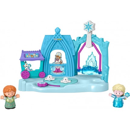 Fisher-Price Little People Disney La Reine des Neiges Magie d’Arendell avec patinoire et figurines Elsa et Anna jouet pour enfant 18 mois et plus GPB34 - BN323NACI