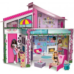 Lisciani Barbie Villa de vacances avec poupée Jeu Créatif pour les petites filles à partir de 4 ans - B1N6EOLDU