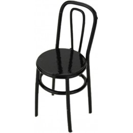 NUOBESTY 1:12 Chaise Miniature Maison de Poupée Mini Chaise en Métal Accessoires de Meubles de Maison de Poupée Décorations Noir - B56K4EHKP