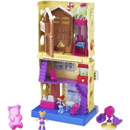 Polly Pocket Pollyville​ Confiserie sur 4 niveaux 2 mini-figurines Polly et Lila accessoires et autocollants jouet enfant édition 2020 GKL57 - BEA46NZVQ