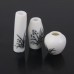 Lot de 3pcs Vase en Céramique Miniature pour 1 12 Maison de Poupée Peint en Noir Floral - BNMH1EVBG