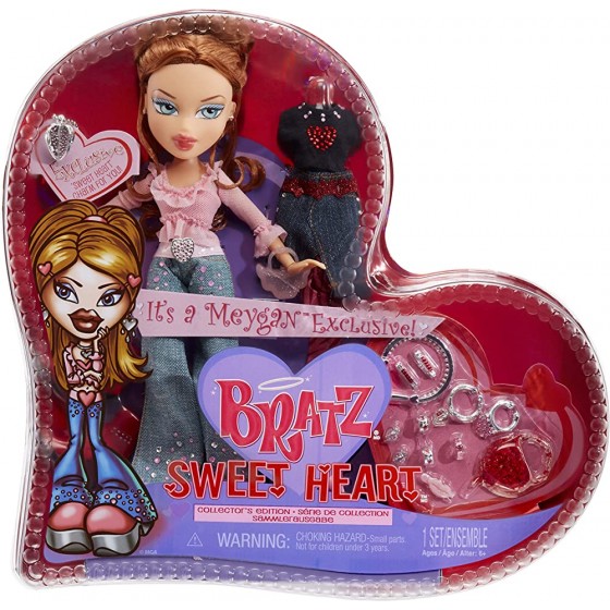 Bratz Collector's Edition Sweet Heart MEYGAN – Poupée mannequin avec tenues & accessoires dans 1 coffret en forme de cœur – Nouvelle édition préférée des fans entièrement articulée – 7 ans + - BE4H5CMIV