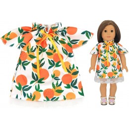 YOFAPA Robe de poupée : robe de poupée pour fille 45,7 cm Vêtements de poupée pour petite fille Costume de poupée pour maison de poupée fête d'anniversaire jeu de jeu motif fruits orange - B7E17IMYX