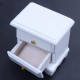 Sahkgye 1: 12 Maison de poupees Miniature Bois Blanc Chambre Meubles Lit Miroir de Commode - BAMQQCAZO