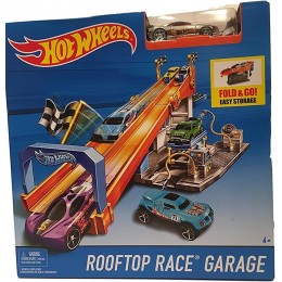 Hot Wheels Rooftop Race Garage with Hot Wheels Vehicle - BKDDHQJBG