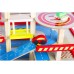 Lot de jouets de stationnement pour enfants en bois avec 3 ascenseurs pompe à essence panneaux de signalisation routière 4 véhicules de voiture et 1 hélicoptère - B1MN4FEAU