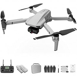 RHNE KF102 Pliable GPS 4k Drone Caméra 2 Axes Cardan Professionnel Anti-Shake Photographie Aérienne Brushless Quadcopter Gris Blanc 2 * Piles - B6E4BEKFR