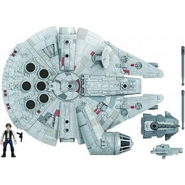 Star Wars Vaisseau Deluxe Faucon Millenium et Figurine Han Solo Jouet pour Enfant - B85E1GLIG