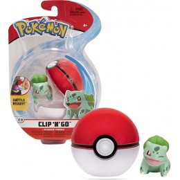 Bandai Clip 'N' Go-1 Poké Ball + 1 Figurine 5 cm Bulbizarre Bulbasaur -Accessoire pour se déguiser en Dresseur Pokémon JW0146 - B3NWNOVMY