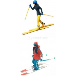 F Fityle 2 1 64 Miniature Modèle Ski Figures Paysage Diorama Table pour Matchbox - B6WK9AAYE