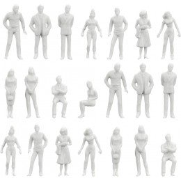 XAVSWRDE 100 PCS Personnage Maquette en Plastique 1:50 Figurines Peintes Durable Modèle Figurines de Personnage Facile à Nettoyer pour Table de Sable Bricolage Décoration Scènes Miniature Blanc - BN8W5HAIE