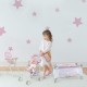 Olivia's Little World Poussette de poupée 3 en 1 Chaise Haute et lit Rose Gris pour Enfant OL-00014 - BDBNKGZLE