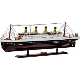aubaho Modèle de Navire Maquette de Bateau décoration Maritime Titanic 80cm Pas de kit - BKA6QOLJG
