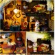 Qinhum Maison de poupée miniature en bois kit de bricolage maison de poupée 3D rétro boîte en étain avec meubles pour enfants cadeau décoration de Noël - B1318GNHM