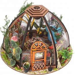 SM SunniMix Kit de Maison de poupée Miniature Bricolage en Bois avec Meubles et Outil de Jardinage Ensemble de Mini Maison de Jardin en Bois Meilleur Cadeau - B95WMRQKY
