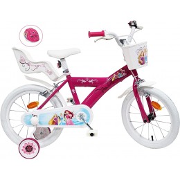 Vélo Velo 16" Fille Princess 2 Freins Porte Poupee AR + Casque Enfants Multicolore 16'' - B2EAMXKZM
