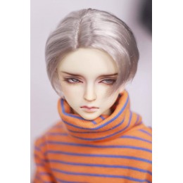 Tita-Doremi Perruque BJD à rotule 22 à 24 cm Cheveux gris Tête de poupée Pour poupée - BAQNAQREJ
