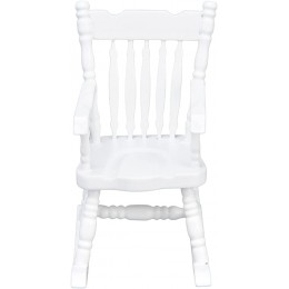 Zerodis Chaise Miniature Attrayante en Bois Blanc Vif 1:12 Chaise de Maison de poupée pour Bureau pour Salon - BKBVWQSYD